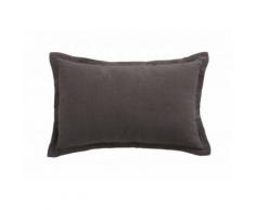 Coussin rectangulaire en lin lavé Gris Foncé TU Anne de Solène - Textile séjour