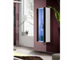 Paris prix - vitrine led murale design 'fly ii' 126cm noir & blanc - Vaisseliers