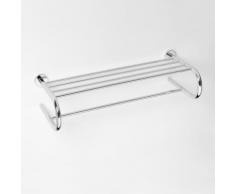 Etagère, tablette avec porte-serviette en forme U OMEGA en chrome 65,5x16,5x27cm - Accessoires salles de bain et WC