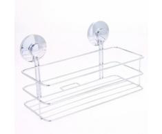 Etagère de salle de bain à ventouses - Métal - Décoration murale