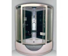 Aqua+ - cabine bain-douche 1/4 de cercle porte coulissante transparente hydromassante 136x136 cm fonction pédiluve - faro - Installations salles de bain