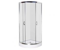 vidaXL Cabine de douche ronde 80 cm Châssis en aluminium - Installations salles de bain