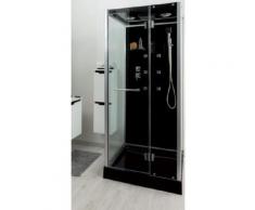 Aqua+ - cabine de douche accès de face transparent porte pivotante 90x90cm avec radio fm et bluetooth - ytal - Installations salles de bain