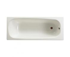 Baignoire rectangulaire percée 2 trous avec pieds Contesa 170x70 blanc - Installations salles de bain
