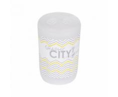gobelet porte brosse a dent plastique geometrik - Accessoires de bain
