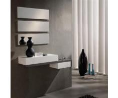 Meuble d'entrée Cendre + miroir - YNANG - Commodes