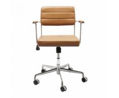 Chaise de bureau pivotante Dottore marron clair Kare Design - Sièges et fauteuils de bureau