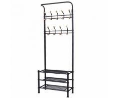 Homdox Porte-manteau chapeau cintre vêtements Rack chaussure plateau organisateur - Vestiaires