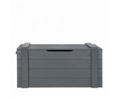 Coffre à jouets bois Denis - Couleur - Gris anthracite - Buffets