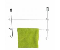 patere porte serviette metal 2 barres - Accessoires salles de bain et WC