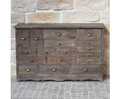 Semainier Bahut enfilade de Rangement à Tiroirs Bois 125 cm - Commodes