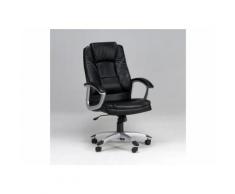Chaise de bureau sur roulettes avec accoudoirs L69xP64xH116cm BORIS - Blanc - Sièges et fauteuils de bureau