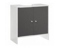 Meuble sous lavabo salle bain Essenzo gris blanc - Meubles de salle de bain