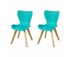 SoBuy® FST62-TBx2 Lot de 2 Chaise de Salle à Manger Chaise de Cuisine Chaise de Salon Chaises de Visiteur avec Dossier - Chaise