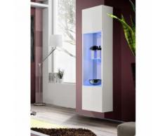 Paris prix - vitrine led murale design 'fly iii' 170cm blanc - Vaisseliers