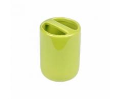gobelet porte-brosse a dent ceramique vitamine vert anis - Accessoires de bain