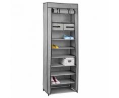 Meuble à chaussures en tissu 8 tablettes 2 tiroirs - Meubles à chaussures