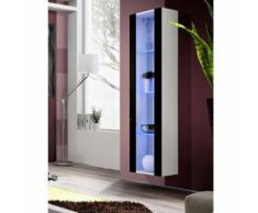 Paris prix - vitrine led murale design 'fly ii' 170cm noir & blanc - Vaisseliers