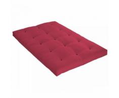 Matelas Futon Rouge en Coton 140x190 - Futons