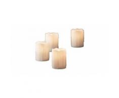 Bougie LED en cire véritable pour l'intérieur Konstsmide 1966-100 blanc Ampoule LED blanc chaud 4 pc(s) - Bougeoir, bougie et senteur