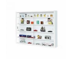 Vitrine murale pour miniatures blanche BARI - Etagères murales et tablettes