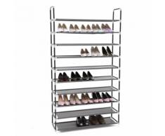 Armoire/étagères à chaussures 10 couches noir 100 x 29 x 175 cm - Meubles à chaussures