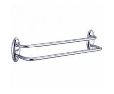 Pellet - Porte-serviette fixe 2 barres chromé 500 mm - Accessoires salles de bain et WC