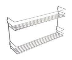Metaltex pepito / 364632039 étagère à épices 2 étages 36 x 8 x 19 cm revêtement polytherm - Accessoires de rangement