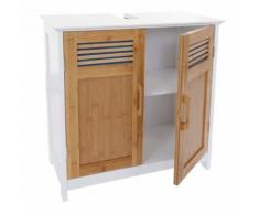 Meuble sous-lavabo HWC-A85, commode / armoire salle de bains, 60x62x31cm blanc - Meubles de salle de bain