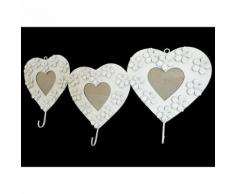 Cadre Photo Porte Photos Mural en Fer Blanc à 3 Crochet Patère Porte Manteau Serviette Torchon 4x23x49cm - Objet à poser