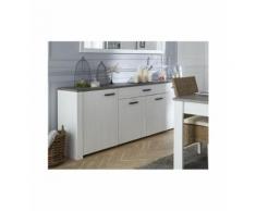 Enfilade avec 6 niches + 1 tiroir en bois L216xP42.30xH82.10 cm MARQUIS - 4 portes - Buffets