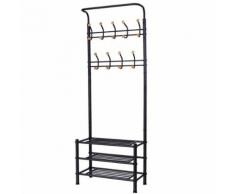 Homdox Porte-manteau chapeau cintre vêtements Rack chaussure plateau organisateur - Vestiaires