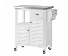 SoBuy® Desserte roulant Meuble chariot de cuisine de service , FKW37-W FR - Dessertes de rangement