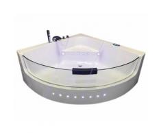 BAIGNOIRE BALNEO BAIN White Shark BALNEO ANGLE TOURBILLON MASSANTE 140 x 140 cm - Installations salles de bain
