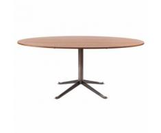 Table ovale acier et bois Séverin Alex de Rouvray Design Gris - Tables salle à manger