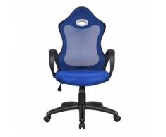 Chaise de bureau Racing pivotante bleue/noire - Sièges et fauteuils de bureau