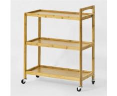 SoBuy® Chariot de service 3 tablette,Dessert de cuisine à roulettes FKW34-B-N FR - Dessertes de rangement