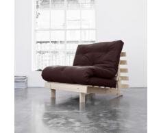 Pack matelas futon chocolat coton structure en bois naturel 140x200 - Terre de Nuit - Ensembles matelas et sommier