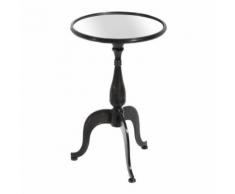 Sellette ronde Grise foncée + miroir - WANX - Tables hautes