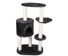Arbre à chat à plusieurs étages - H 95 cm - Noir - Objet à poser
