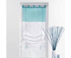 Store bateau voile 60x180 VOILE BICOLORE BLANC/BLEU - Rideaux et stores