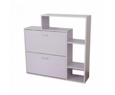 Armoire à chaussures avec étagères blanche - Armoire