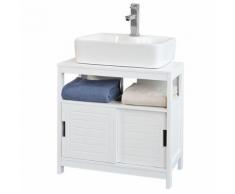 SoBuy® Meuble Sous-Lavabo Meuble de Salle de Bain Vasque,BLANC, FRG128-W FR - Meubles de salle de bain