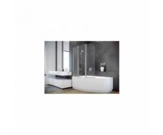 Baignoire MARY 160/170 cm + pare baignoire - Angle: Gauche - Dimensions: 160cm - Installations salles de bain