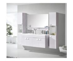 MEUBLE SALLE DE BAIN BLANC Rose clair VASQUE LUXE LAVABO Mod. W. Elegance 120 cm - Installations salles de bain