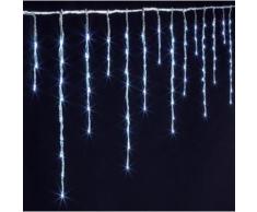 Rideau lumineux extérieur 120 LED blanc froid - Dim : L.200 x l.0,5 x H.36 cm -PEGANE- - Objet à poser