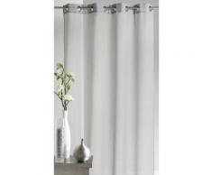Voilage à oeillets uni 100% polyester 140x250cm ADONIS - Gris - Rideaux et stores