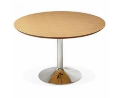 Table À Diner/De Bureau Ronde 'Bleta' En Bois Finition Naturelle - Ø 120 Cm - Tables salle à manger