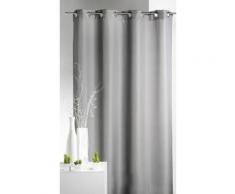 Rideau tamisant à oeillets uni 100% polyester 140x250cm ERINE - Gris - Rideaux et stores