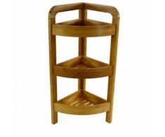Etagère d'angle 3 niveaux de salle de bain - Gamme Bambou - Meubles de salle de bain